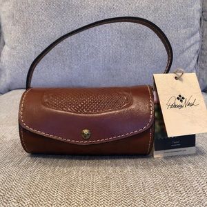 Patricia Nash round leather crossbody satchel